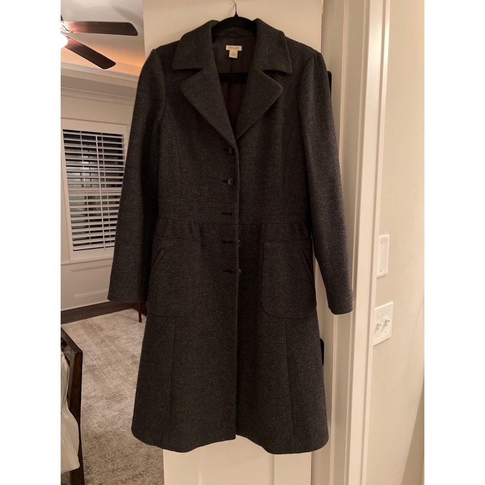 Halogen Gray Wool Coat Size Medium - image 1